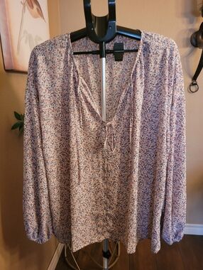 Reitmans Floral Print Women's Blouse, Long Sleeve